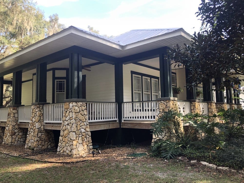 Porch home, wraparound front face, completed repaint